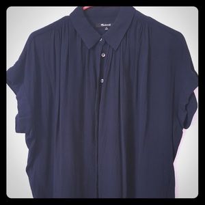 Madewell Central Shirt - Navy - XS - Like New